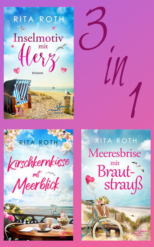 Sommerroman-Bundle: Inselmotiv mit Herz, Kirschkernküsse mit Meerblick & Meeresbrise mit Brautstrauß