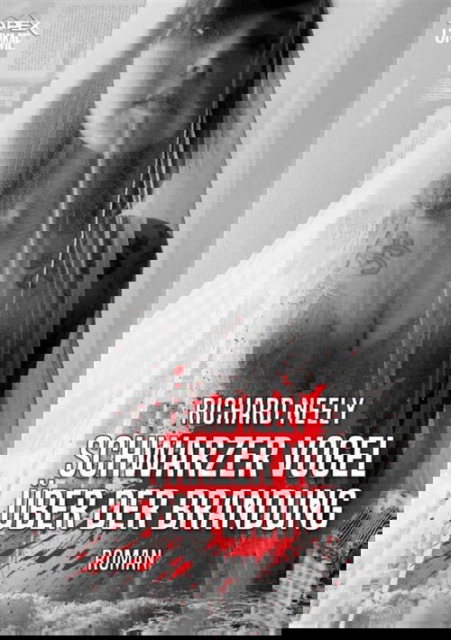 SCHWARZER VOGEL ÜBER DER BRANDUNG