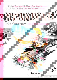 Stinkhond in de sneeuw