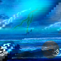 Onweer en regengeluiden met oceaangolven | Witte ruis voor het slapen, studeren (8 uur)