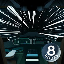 Witte ruis van hyperruimte | Ruimteschipgeluiden voor het slapen, studeren of concentreren (8 uur)