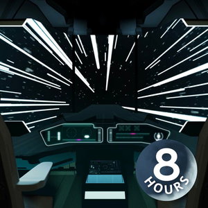 Witte ruis van hyperruimte | Ruimteschipgeluiden voor het slapen, studeren of concentreren (8 uur)