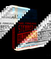 Twee fonkelrode sterren in de blinkend witte sneeuw