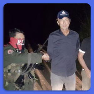 ONTVOERD in Colombia door Guerillabeweging in Cocaine gebied