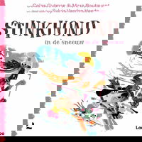 Stinkhond in de sneeuw